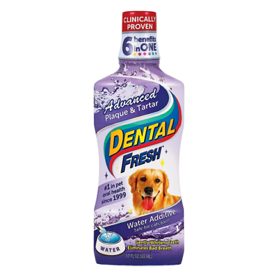 Dental Fresh Advanced Plaque and Tartar Water Additive 17oz – Dog Teeth $14.90