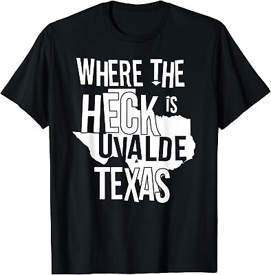 #ad Where The Heck Is Uvalde Texas Funny Uvalde Texas Map T Shirt S 3XL $18.49