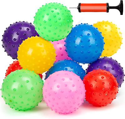 #ad Bounce Ball 12 Pcs Edushape Sensory Balls Knobby Party Balls Massage Balls 4.72quot; $16.89