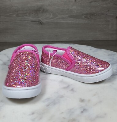 #ad Girls Toddler Shoes Sneakers▪Size 5▪︎Slide On▪︎Pink Glitter Sparkle Print▪︎NEW🌟 $19.99