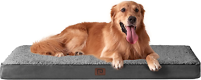 #ad #ad Dog Bed Orthopedic for Large Dogs with Removable Washable Cover for Crate Grey $35.10