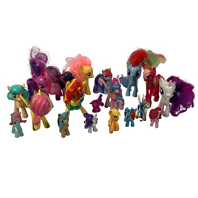 #ad My Little Pony Mini Figures Lot 19 Friendship Gift Toy Rainbow Unicorn Rarity $4.88