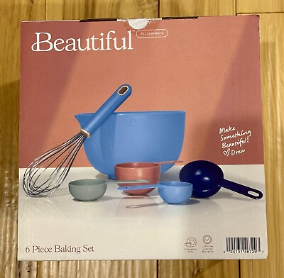 #ad New Beautiful by Drew Barrymore 6 Piece Essential Baking Set $12.99