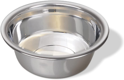 #ad Pets Medium Lightweight Stainless Steel Dog Bowl Food and Water Dish Natural $16.01