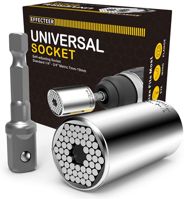#ad Universal Socket Self Adjusting Socket Fits Standard 1 4#x27;#x27; 3 4#x27;#x27; Metric 7Mm 1 $23.66