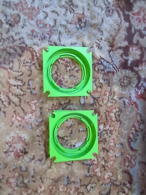 #ad 3 Vtg Construx Green Turntable Swivels by Fisher Price Replacement Parts Lot $8.00