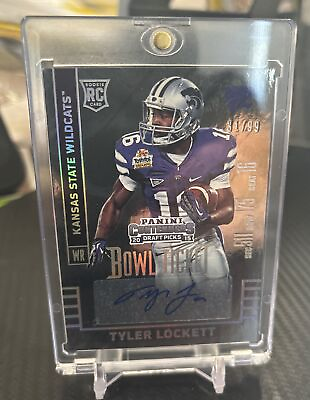 #ad 2015 Contenders TYLER LOCKETT RC BOWL TICKET VAR AUTO RC #d 99 NM or better AU $145.00