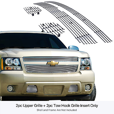 #ad Fits 2007 2014 Chevy Tahoe Suburban Avalanche Billet Grille Grill Insert Combo $79.99