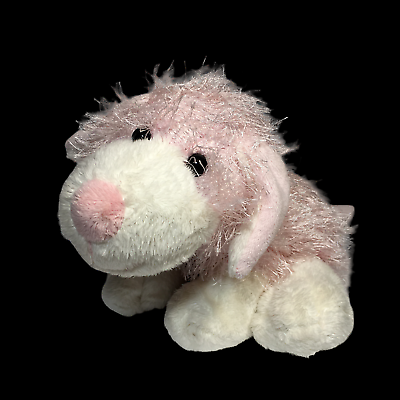 #ad Webkinz Ganz Wirey Pink and White Dog Plush Animal # HM228 Retired 9” No Code $11.95