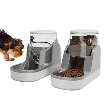 #ad Automatic Dog Feeders Gravity Cat Water and Food Dispenser Set Large Capacity... $42.22