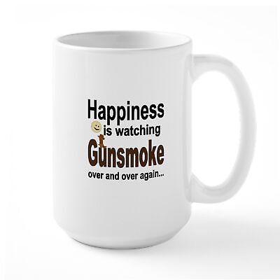 #ad CafePress Happiness Is Watching Gunsmoke Large Mug 1698282222 $17.99