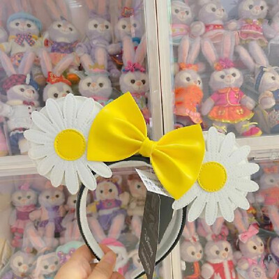 #ad US Disney Parks Loungefly Yellow Daisy White Chrysanthemum Headband Minnie Ears $18.39