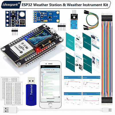 #ad ESP32 Weather Station Weather Instrument Kit 0.96#x27;#x27; OLED for Arduino IoT Starter $9.99