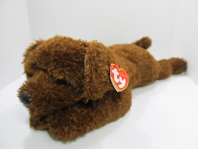 #ad TY Classics Dog Plush Flopper Brown Shaggy Floppy Doll Tags Nose Error $20.00