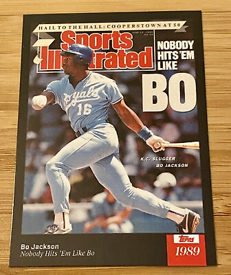 #ad Kansas City Royals BO JACKSON Sports Illustrated 6 12 1989 Issue Baseball Card $4.99