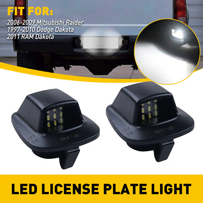 #ad 2x FULL Bright LED White License Plate Light For Lamp 35735 Dodge Dakota $13.99