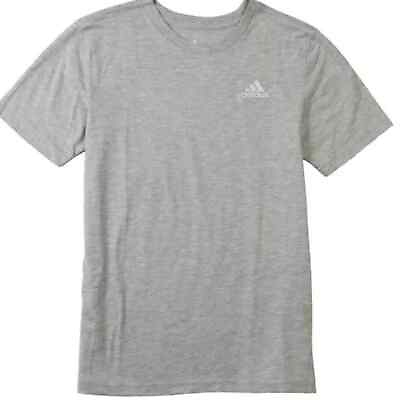 #ad ADIDAS Mens Short Sleeve Essentials Embroidered Logo Heather Grey Tee. Size S $14.00