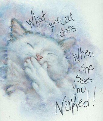 #ad quot;Voyeur Catquot; Cat Art Print with Mat $10.00