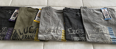 LUCKY BRAND Men’s Graphic T Shirts New With Tags Pick Color amp; Size $19.99