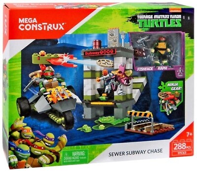 #ad 2017 Mega Construx Teenage Mutant Ninja Turtles TMNT Sewer Subway Chase Raph NEW $100.00