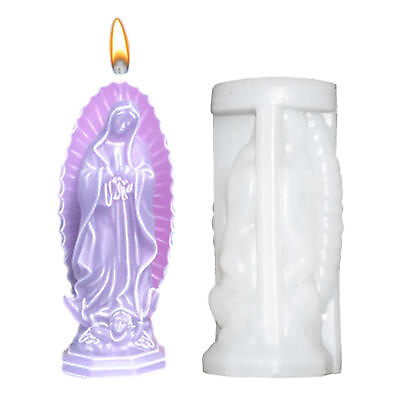 #ad Virgin Mary 3D Silicone Candle Molds for DIY Wax Making Mould Soap Resin Craft $14.29