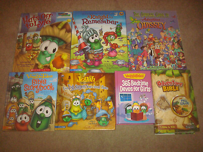 #ad VeggieTales Religion Book LOT Kids Adventures in Odyssey NIV Adventure Bible HC $19.95