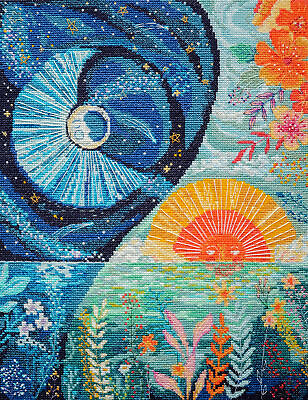 #ad DIY Cross stitch Embroidery Kit Spring Equinox stitching needlepoint $39.99