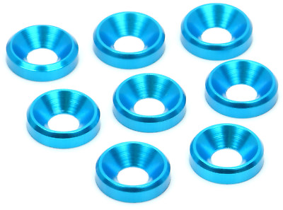 #ad Apex RC Products Blue 4mm Aluminum Counter Sunk Screw Washers #6550 $8.99