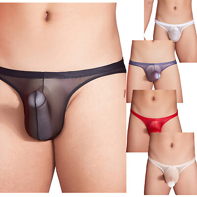 #ad Mens Lingerie Bikini Underwear Club Underpants Stretchy Breif See Through Mesh $8.36