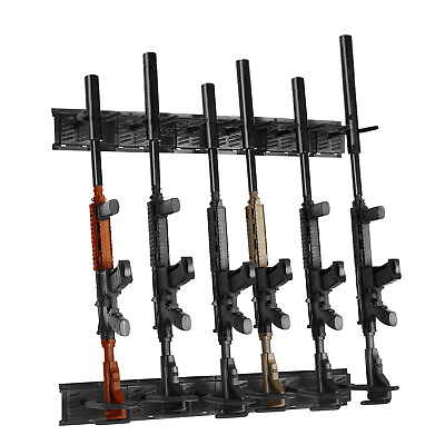 #ad VEVOE Gun Rack 6 Slot Indoor Metal Gun Rack Wall Mount Vertical Rifle Rack $37.39
