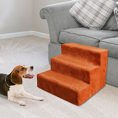 #ad PETLESO Dog Stairs for Small Dog 3 Steps Dog Steps for Bed Couch Stairs for to $32.82