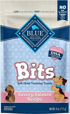 #ad Blue Buffalo BLUE Bits Natural Soft Moist Training Dog Treats Salmon Recipe 4 o $7.52