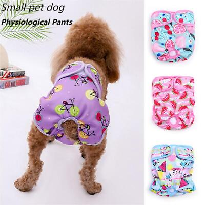 #ad Female Small Pet Dog Puppy Hygiene Diapers Pant Washable Reusable Nappy Pants $6.59