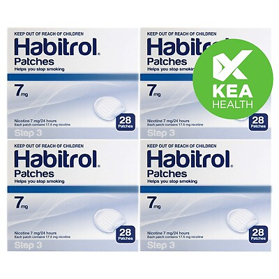 #ad Habitrol Nicotine Patch STEP 3 7mg 112 patches 4 boxes QUIT Smoking Now $128.00