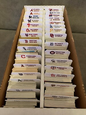 #ad 30 TALL Sports Card Dividers With 30 FREE Customized MLB Logo Labels $8.99