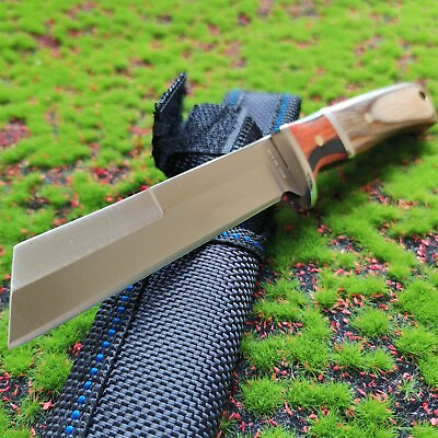#ad Stainless steel camping outdoor tactical self defense fixed sharp knife $8.76