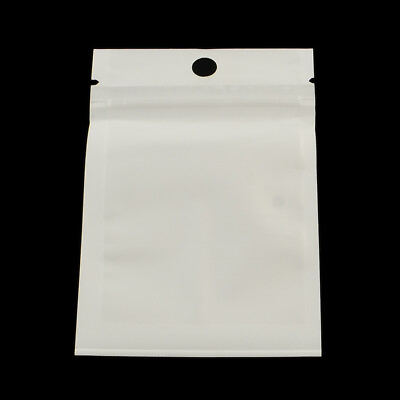 #ad 100 1000Pcs Pearl Film Plastic Zip Lock Resealable Packaging Bags with Hang Hole $158.86