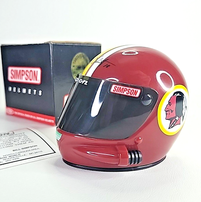 #ad Vintage NASCAR Bobby Labonte REDSKINS NFL Logo SIMPSON Racing Helmet 1:4 Scale $29.88