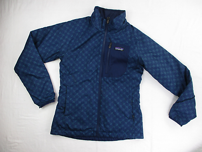 #ad Patagonia Womens Puffer Coat Small Blue Reversible 31680 Liner Only Snowbelle $94.99