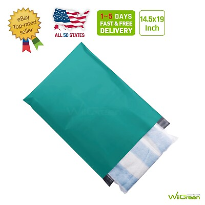 #ad 500 14.5x19 inch Green Poly Mailers Clothing Envelopes Plastic Shipping Bags $85.99