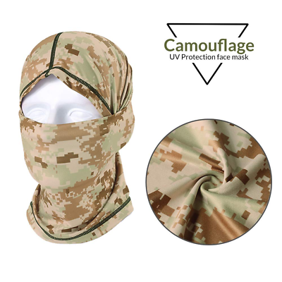 #ad Camouflage Neck Gaiter UV Protection Face Mask Shield Scarf Breathable Balaclava $3.99
