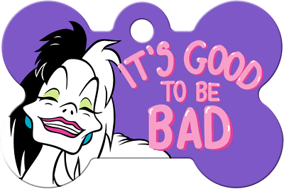 #ad Disney Villains Cruella Dog Name Pet ID Tags with Free engraving Large Bone $17.99