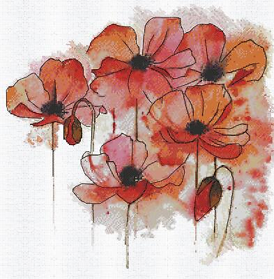 #ad DIY Cross stitch Embroidery Kit Watercolour Fantasy Flower stitching needlepoint $34.03