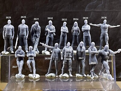 #ad 1:64 Figures Resin unpainted For Dioramas #558 Miniature Figures 164 Fig $3.75