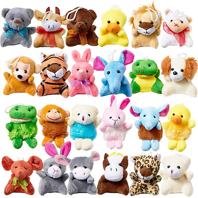 #ad 24x Animal Plush Toy Stuffed Animals Keychain Decoration for Kids Valentine Gift $22.99