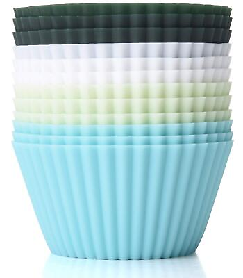 #ad Silicone Baking Cups Reusable Cupcake Muffin Liners Non Stick Cup Cake Molds... $14.47