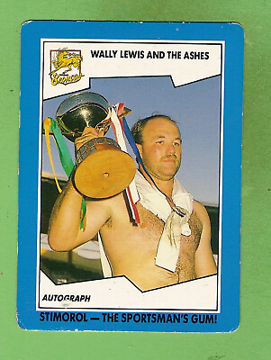 #ad 1989 STIMOROL RUGBY LEAGUE CARD #154 AUST V GB WALLY LEWIS AU $8.00