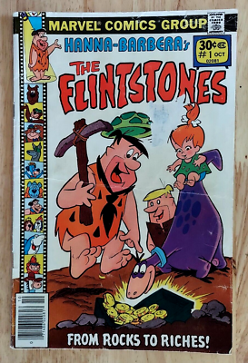 #ad Flintstones comic Issue #1 October 1977 Marvel Hanna Barbera Rocks to Riches $19.95