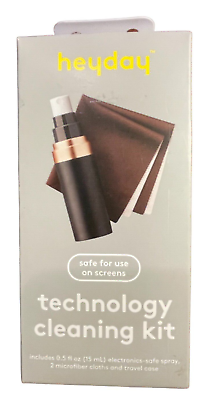 #ad Technology Cleaning Kit Heyday 15ml spray 2 Cloths Travel Case $8.39