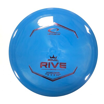 #ad NEW DISC GOLF LATITUDE 64 ROYAL GRAND RIVE OVERSTABLE DRIVER 173g BLUE SWIRL $24.49
